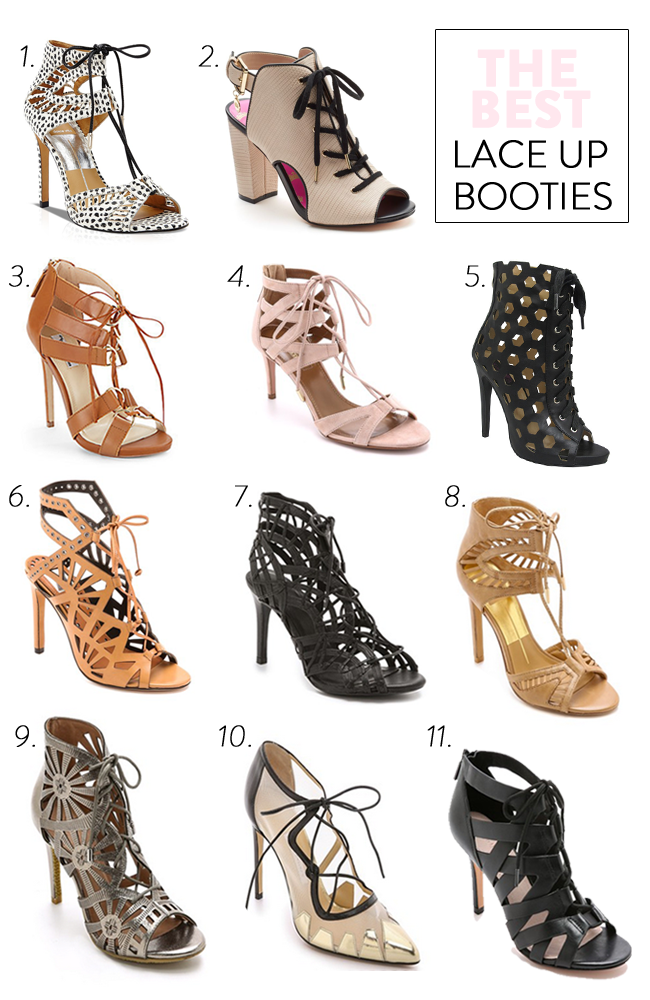lace up heels in store